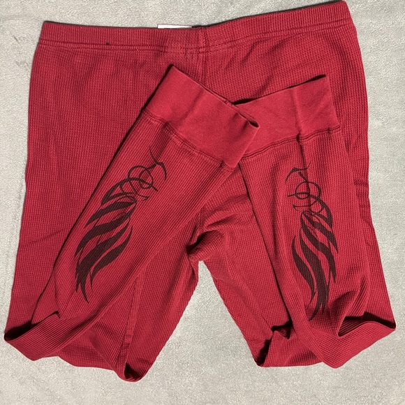 Harley-Davidson Burgundy Thermal Pants - Picture 3 of 4